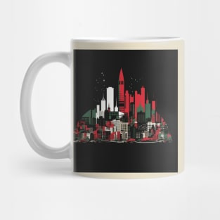 Detroit with palestine colors Mug